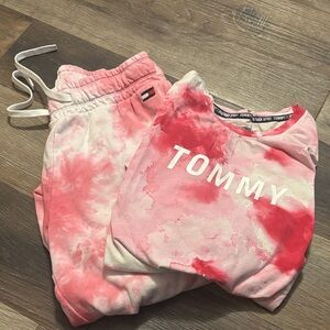 Tommy Hilfiger Pink and Red Tie-Dye Set